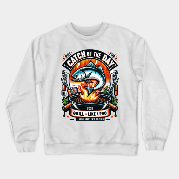 Sizzle & Hook - Pro Griller Crewneck Sweatshirt by WEARWORLD